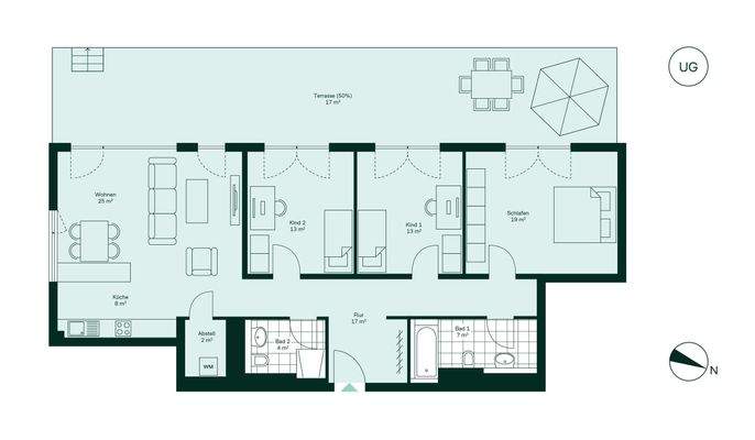Grundriss der Eigentumswohnung