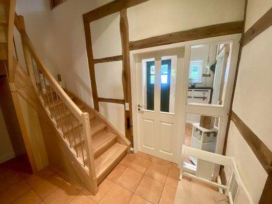 Treppe zum Dachgeschoss