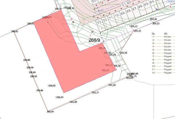 Grundriss Fläche zur Bebauung
