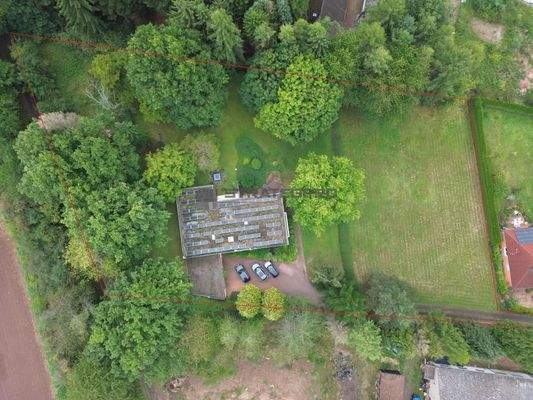 Grundstück Draufsicht Markiert