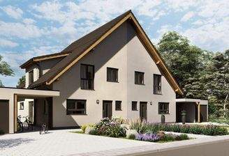 Zufahrt zum Doppelhaus