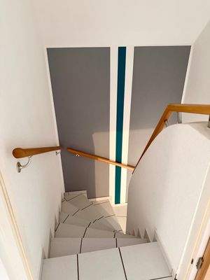 Treppe zum oberen Wohnbereich