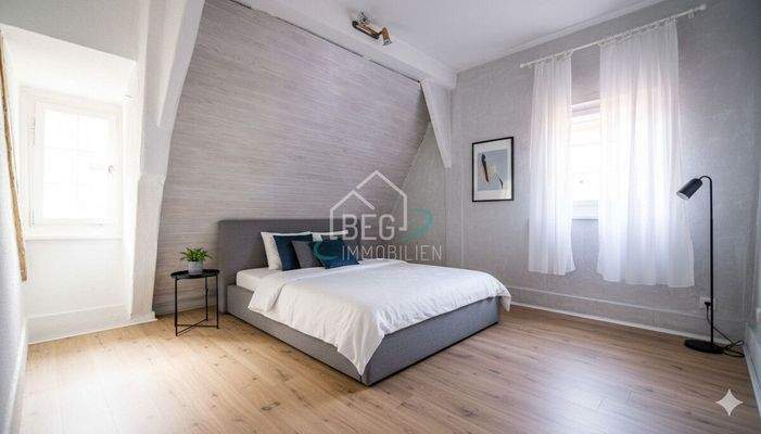 virtuell möbliertes Schlafzimmer