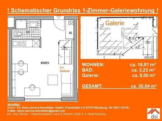 Schematischer Grundriss