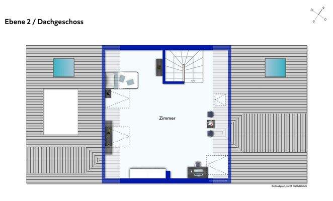 Grundriss Ebene 1 / Dachgeschoss