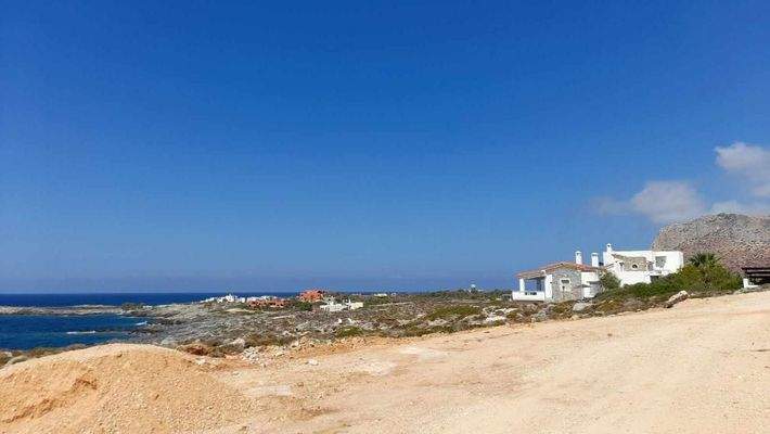 Kreta, Stavros: Eckgrundstück mit Meerblick zu verkaufen