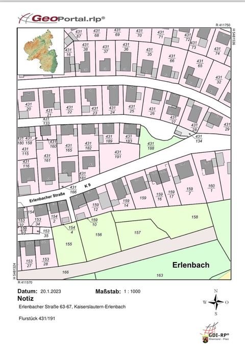 Kaiserslautern / Erlenbach Grundstücke, Kaiserslautern / Erlenbach Grundstück kaufen