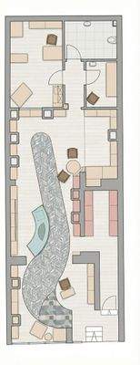 Grundriss mit Lounge-Bereich