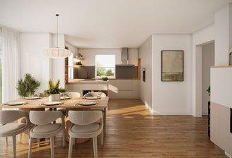 Küche, Essplatz & Kachelofen