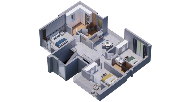 4+1 Villa Grundriss OG.