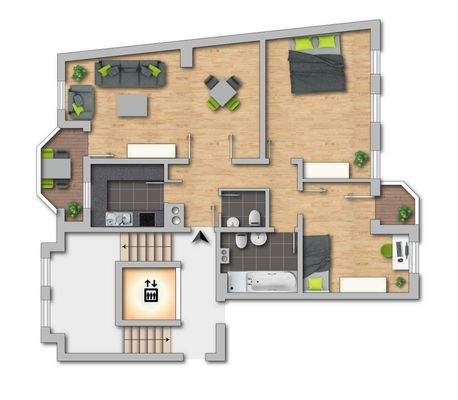 Grundriss gezeichnet 