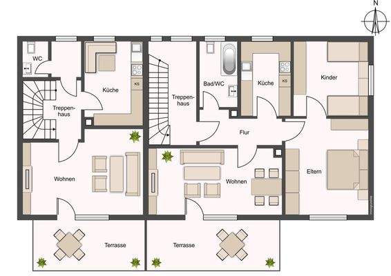 Grundriss EG, Hausnummer 22 und 22A