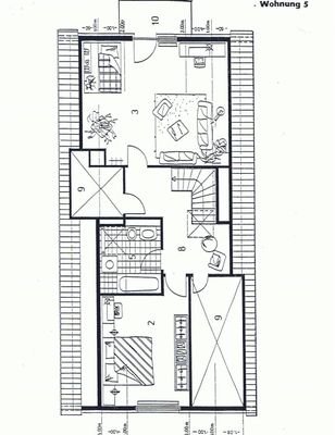 Grundriss-Skizze Dachgeschoss