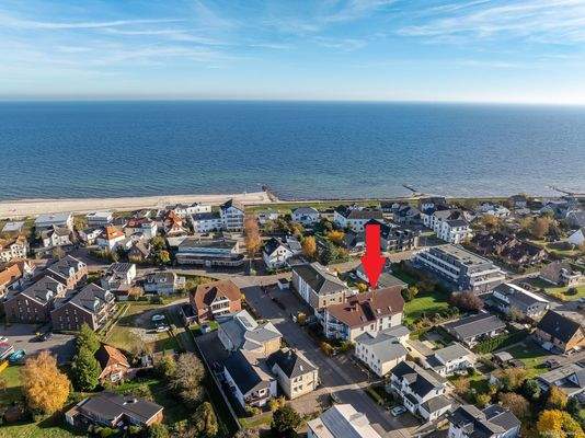 Blick zur Ostsee, Lage der Appartementanlage