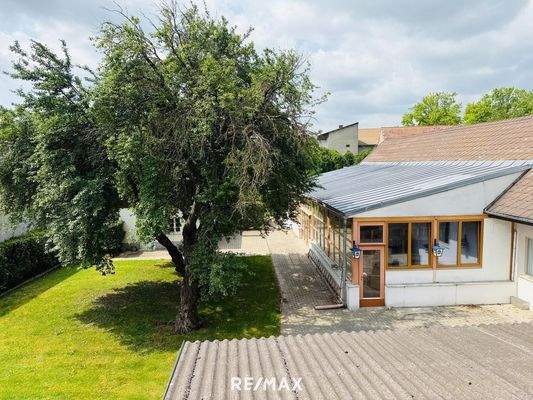 Blick vom OG in den Innenhof