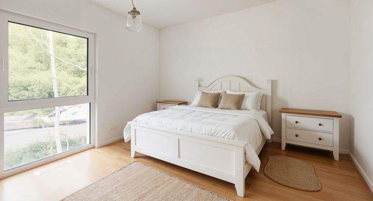 Schlafzimmer - Schlafzimmer, Landhaus - (KI generiert)