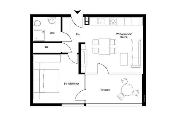 Grundriss ohne Maßstab