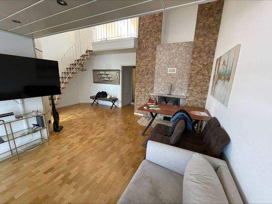 Wohn- Essbereich mit Kaminofen