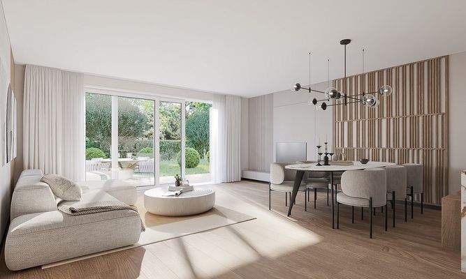 Innenraum - Visualisierung, EG Wohnraum