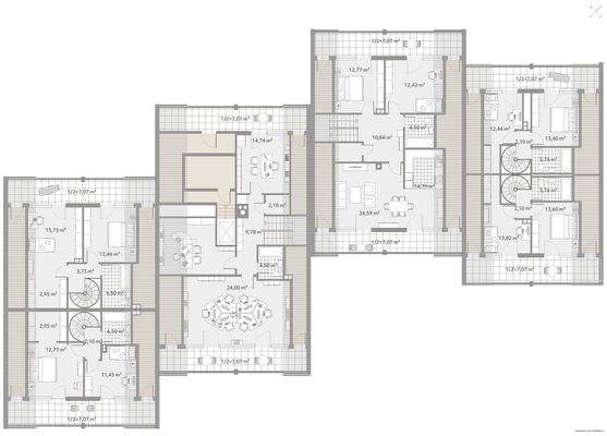 Grundriss DG möbliert