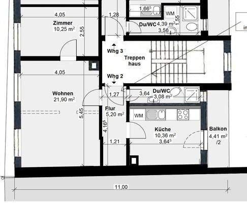 Grundriss Wohnung Nr. 2