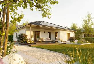 Winkelbungalow 108 Gartenansic