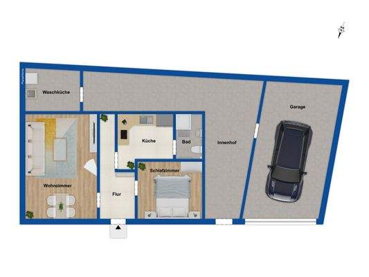 Grundriss-Skizze - Erdgeschoss