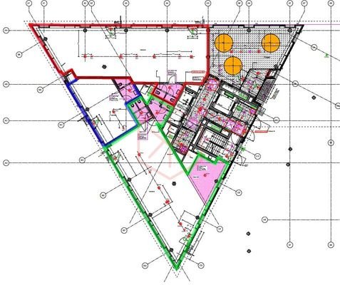 Erdgeschoss mit ca. 398 m², teilbar in 3 Einheiten 