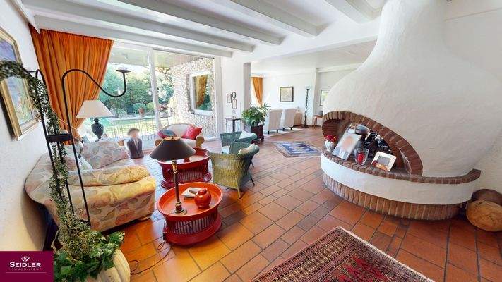 Blick in das Kaminzimmer