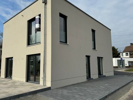 Blick aufs Musterhaus