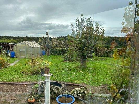 Gewächshaus Südostecke des Gartens