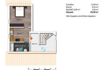 Grundriss Wohnung 3.