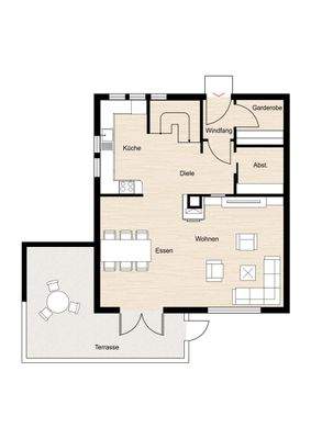 Erdgeschoss (Grundriss nicht maßstabsgerecht)