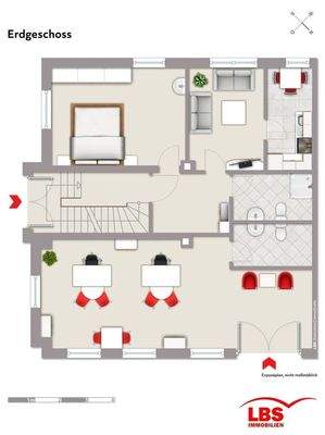 Grundriss Ladenlokal / Wohnung EG