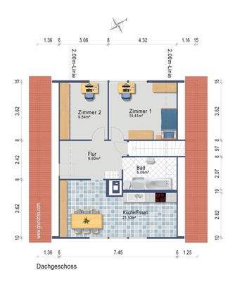 (Darstellung und Maßangaben sind ohne Gewähr)