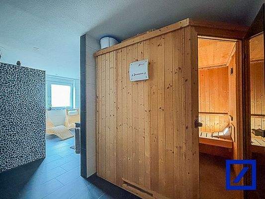 Badezimmer mit Sauna
