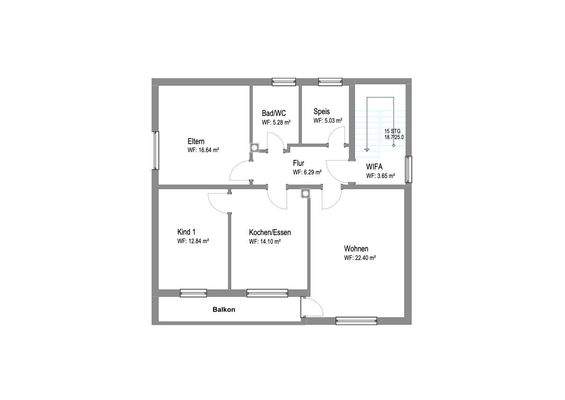 Grundriss Obergeschoss