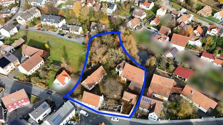 Vogelperspektive auf die Gesamtfläche 