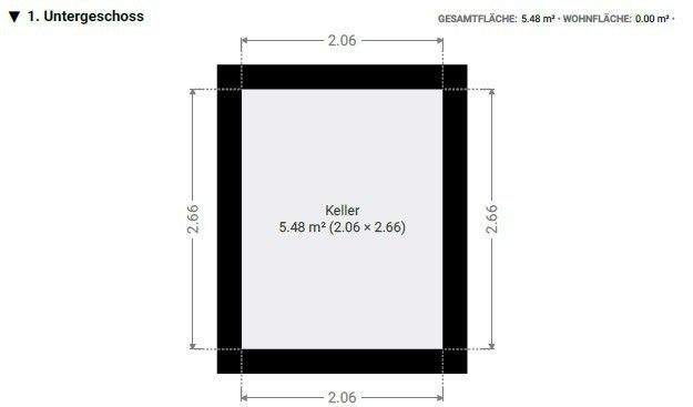 Grundriss Teilkeller
