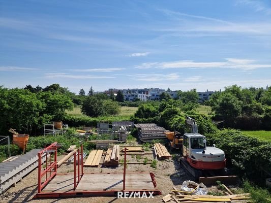 Baustelle Ende Mai, Ausblick nach Osten