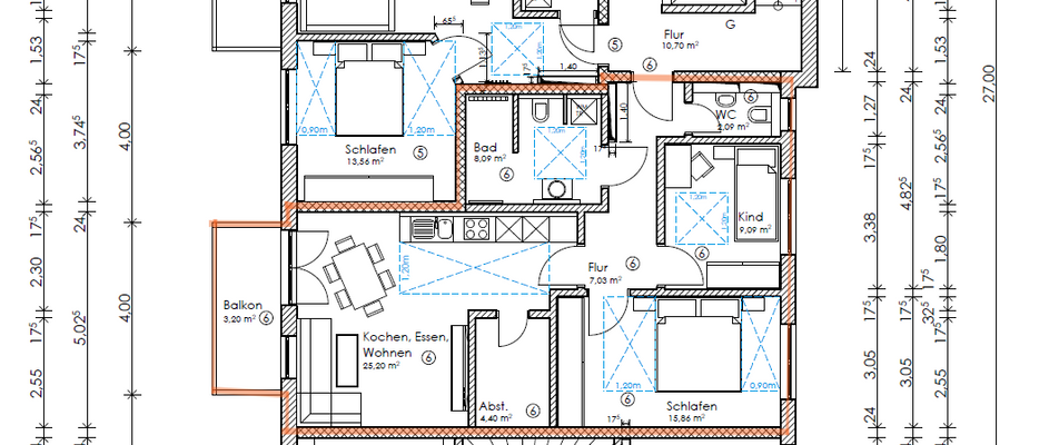 Grundriss Wohnung Nr. 6