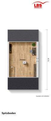 Grundriss Spitzboden (Nutzfläche)