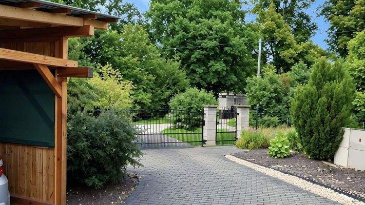 Haupteingang Gelände, Carport