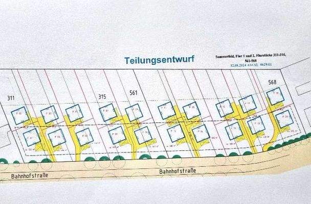 Parzellierung Sommerfeld