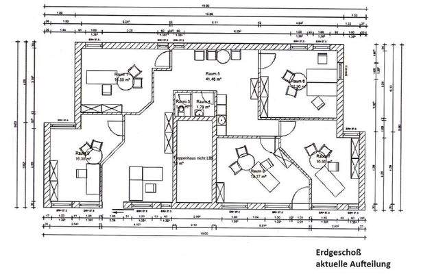 Erdgeschoß mit Aufteilung