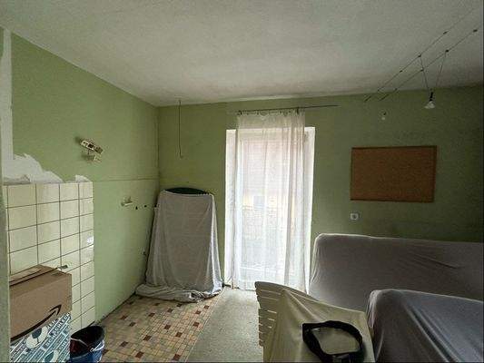 OG-Wohnung: Küche im Rohbau