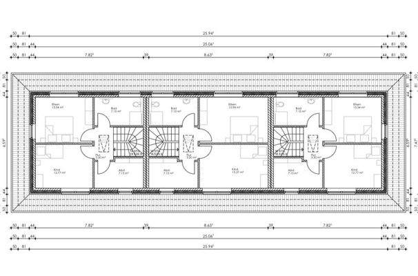 Grundriss Reihenhaus OG