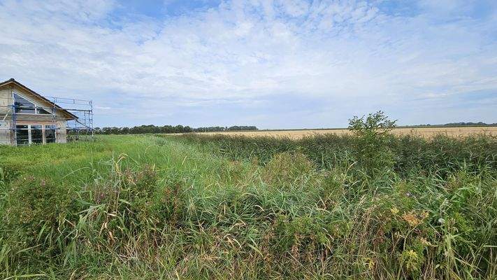 Blick zum Bauplatz und weiter