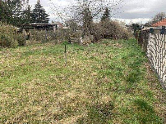 Blick vom Gartenhaus