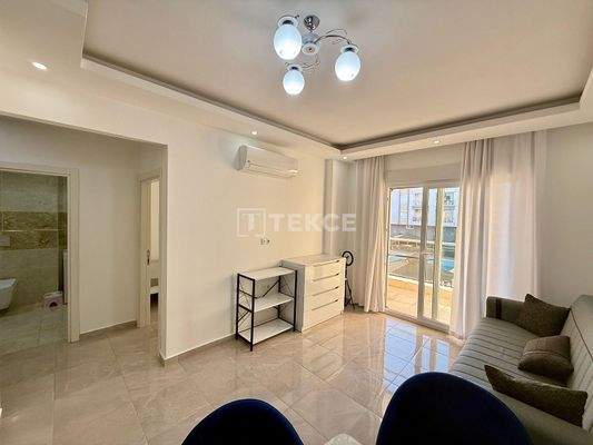 Furnished Apartment in a Complex with a Pool in Alanya